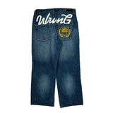 Streetlife Collection Wrung Division Baggy Jeans - 30W 30L Blue Denim