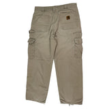 Carhartt Cargo Trousers - 32W 27L Beige Cotton