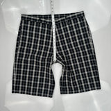 Dickies Checked Shorts - 36W 10L Black & White Cotton Blend