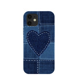 Powder Blue Denim Heart iPhone 12/ iPhone 12 Pro Case