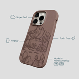 Chocolate Brown Desert Run iPhone 14 Pro Case