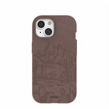 Chocolate Brown Desert Run iPhone 15 Case