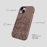 Chocolate Brown Desert Run iPhone 15 Case