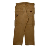 Unbranded Double Knee Carpenter Trousers - 34W 30L Brown Cotton