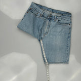 505 Levis Denim Shorts - 35W 10L Light Wash Cotton