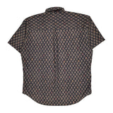 Chaps Ralph Lauren Floral Short Sleeve Shirt - Large Blue Cotton