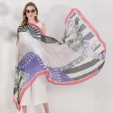 Anyyou 100% Mulberry Silk Off White Long Scarf for Women Luxury Beach Shawl Swimwear Cover-Up Pashmina Wrap Foulard