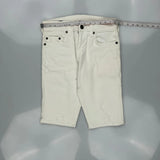 True Religion Denim Shorts - 30W 12L White Cotton