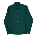 Tommy Hilfiger Slim Fit Shirt - Large Green Cotton