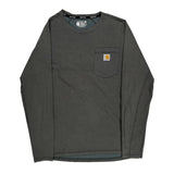 Carhartt Force Carhartt Long Sleeve T-Shirt - Medium Gray Cotton