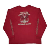 House Of Harley Davidson Anchorage Alaska Harley Davidson Graphic Long Sleeve T-Shirt - Large Red Cotton