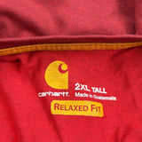 Carhartt T-Shirt - 2XL Red Cotton