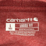 Carhartt T-Shirt - Large Red Cotton