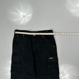 Terra Cargo Trousers - 32W 30L Black Cotton
