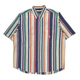 Nautica Striped Short Sleeve Shirt - Large Multicoloured Cotton