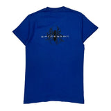 Spiderman 2001 Marvel Cartoon T-Shirt - XS Blue Cotton
