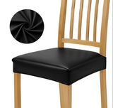 Anyseat Black PU Leather Chair Cover – Slipcover for Dining, Kitchen, Hotel, Banquet & Living Room Chairs