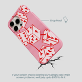Bubblegum Pink Dicey Cherries iPhone 15 Pro Max Case