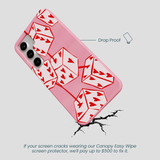 Bubblegum Pink Dicey Cherries Samsung Galaxy S25+(Plus) Case