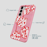 Bubblegum Pink Dicey Cherries Samsung Galaxy S25+(Plus) Case