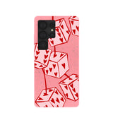 Bubblegum Pink Dicey Cherries Samsung Galaxy S25 Ultra Case