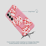 Bubblegum Pink Dicey Cherries Samsung Galaxy S25 Case