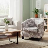 Anyseat Light Gray Bohemian Chair Cover – Plain Dustproof Tub Slipcover for Home Décor
