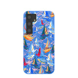 Electric Blue Dockside Dreams Samsung Galaxy S24 Case
