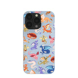 Powder Blue Dragon Cuties iPhone 13 Pro Case