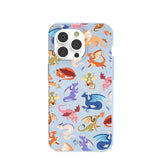 Powder Blue Dragon Cuties iPhone 14 Pro Case