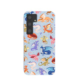 Powder Blue Dragon Cuties Samsung Galaxy S24 Case