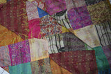 Hand Stitched Kantha Silk Vintage throw