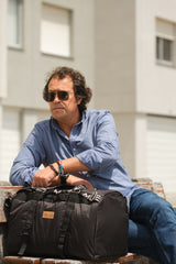 Sports Vegan Duffle Bag black - Made with ocean plastic