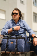 Sports Vegan Backpack blue - Made with ocean plastic