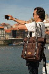 Xplorer Vegan Backpack for travel dark brown