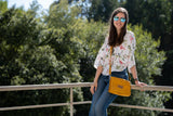 Night Vegan Crossbody Bag yellow cork