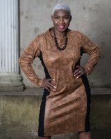 Cleopatra Chocolate Brown Vegan Leather Dress