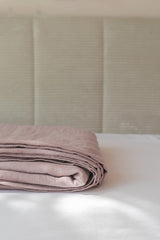 Linen sheets set in Dusty Rose