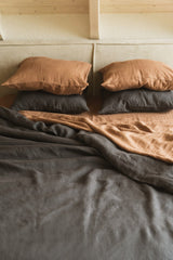 Linen flat sheet in Rosy Brown