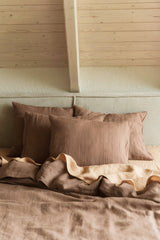 Linen pillowcase in Rosy Brown