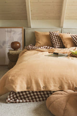 Linen bedding set in Mustard