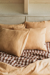 Linen pillowcase in Mustard