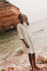 Daphne linen dress in Sage Green