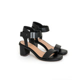 Cora Vegan Block Heel Square Toe Sandals - LAST PAIR