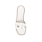 Della Vegan Flat Square Toe Slide Sandal