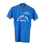 Vintage blue Cycling Messina Unbranded Sports Top - mens medium