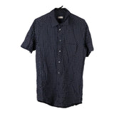 Vintage navy Unbranded Short Sleeve Shirt - mens large