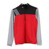 Age 11-12 Adidas 1/4 Zip - Medium Block Colour Polyester