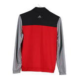 Age 11-12 Adidas 1/4 Zip - Medium Block Colour Polyester