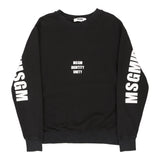 Msgm Sweatshirt - Small Black Cotton